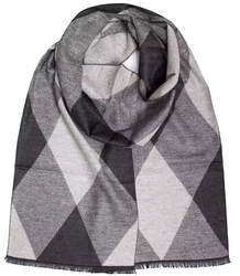 Men's scarf with tassels in patterns