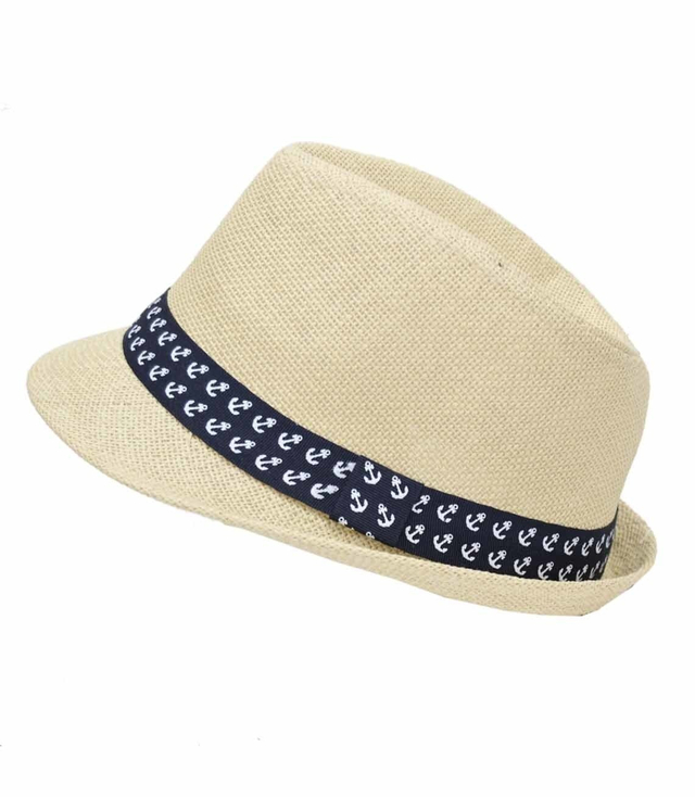 Chłopięcy kapelusz Panama kotwice
