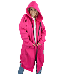 Long women's hoodie. Warm, nice material. Zipper BETH