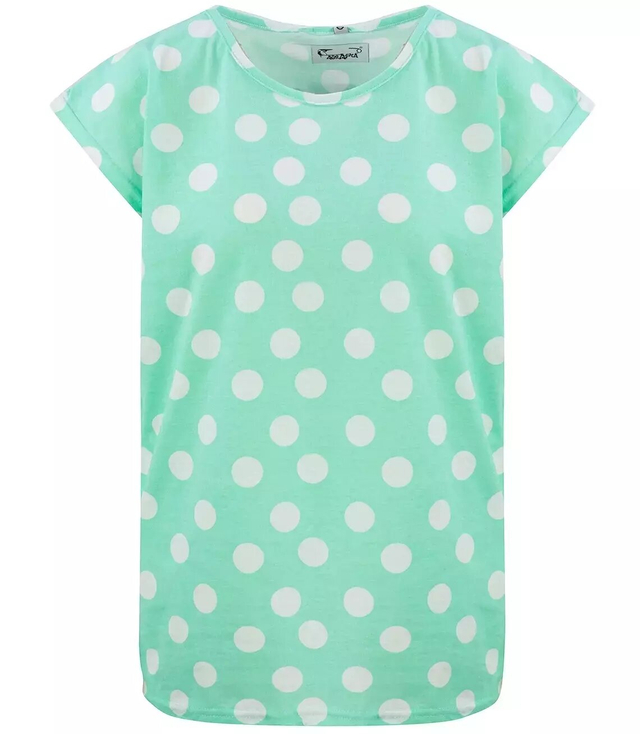 Blouse top women's Tshirt print peas