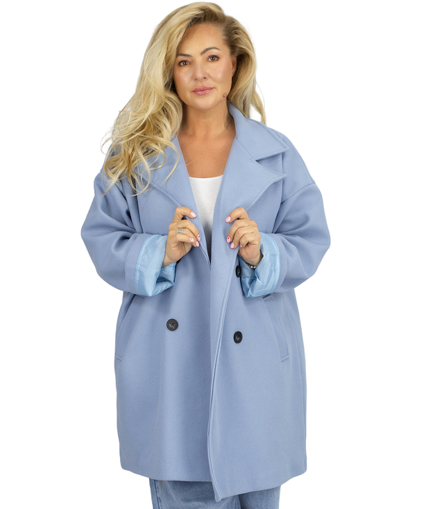 Wiosenny płaszcz damski dwurzędowy klasa i elegancja