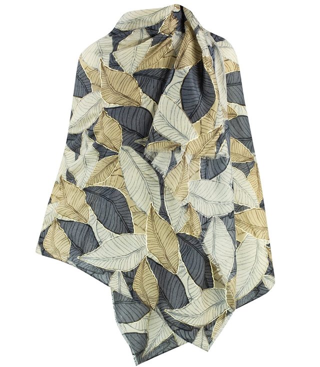 Szal szalik chusta w liście rośliny złota nitka