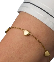 Elegant gold women's steel bracelet