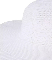 Fashionable large braided wide brim women's hat