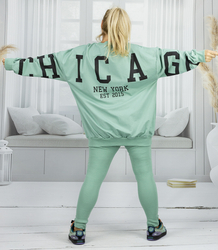 Dres damski luźna bluza + prążkowane  legginsy CHICAGO