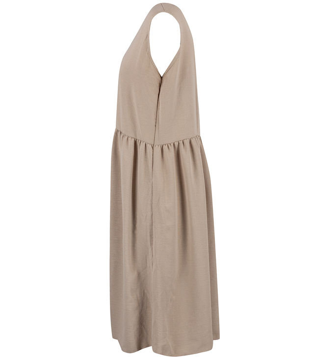 A simple midi dress with a cut-off waist and flared bottom NATASHA