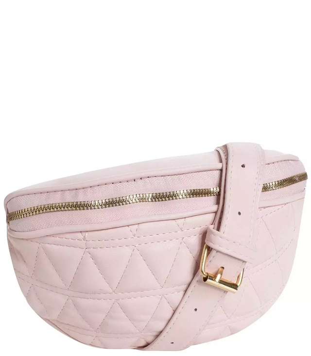 Quilted waist bag Fashionable soft eco-leather
