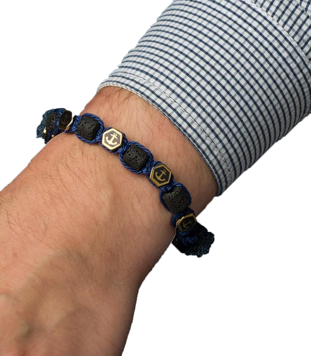 Men's bracelet with natural stones