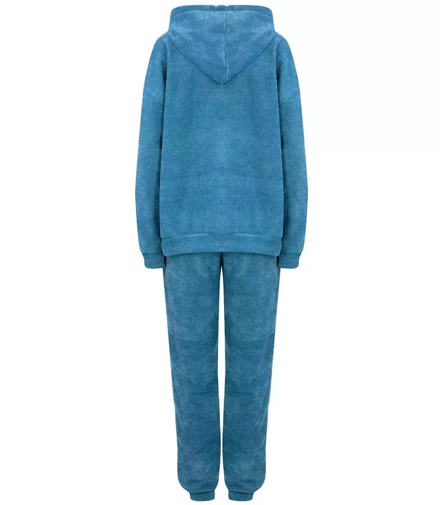 Dres komplet sztruks spodnie bluza suwak Ciepły Damski