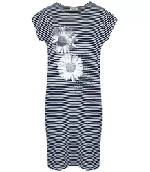 Striped dress with flower tunic MARINA