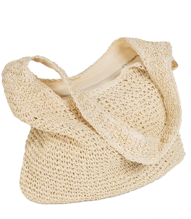 Large woven straw bag