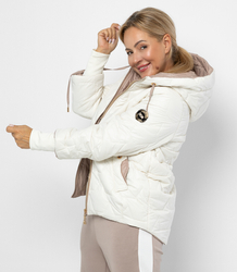 Quilted autumn winter jacket with hood MILANO PLUS SIZE