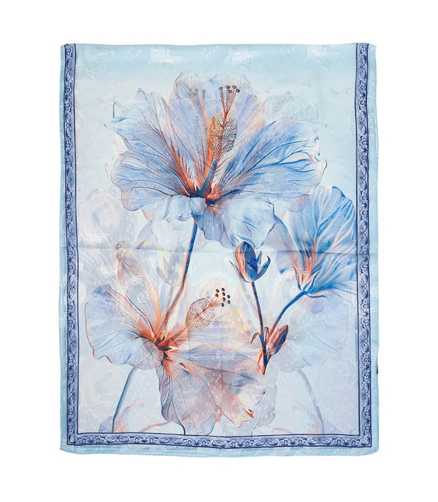 Damski wzorzysty szal w kwiatki 70x180