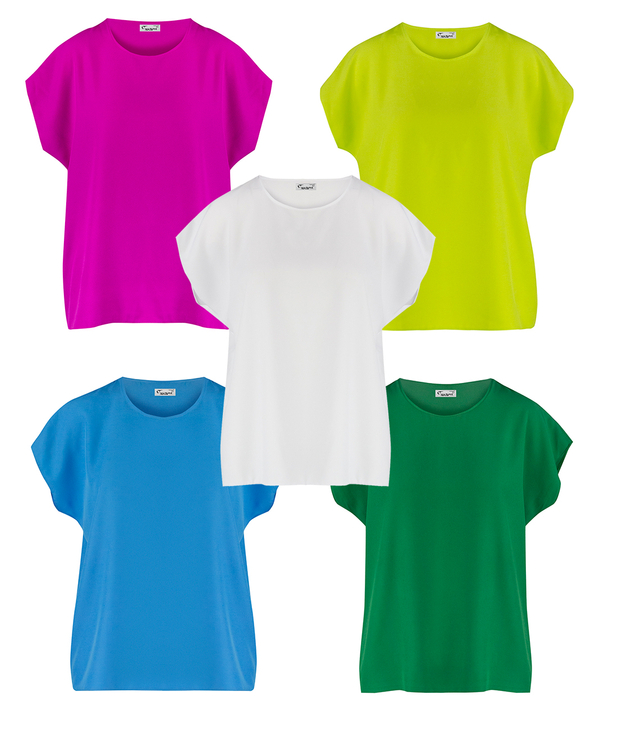 Basic women's seamless box T-shirt SARA blouse