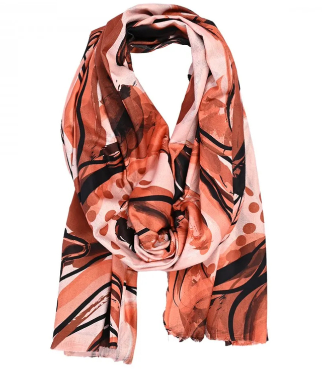 Stylish shawl scarf tassel abstract soft smooth 180x75 cm