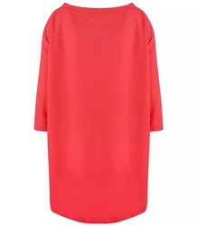Oversize sweatshirt blouse longer back pocket