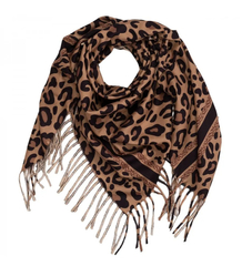 Fashionable scarf panther scarf elegant scarf with tassels