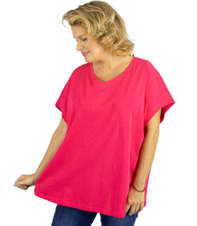 Blouse t-shirt with a heart neckline oversize Mela