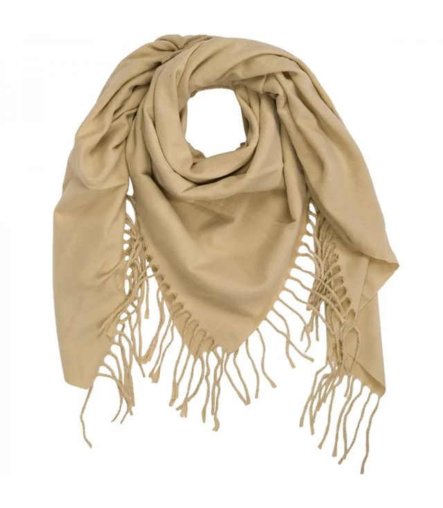 One-color shaik shawl with tassels STELLA