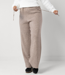 Loose melange knit pants AMELIA