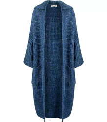 Long warm cardigan sweater thick weave VALERIA