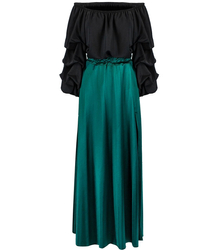 Long elegant satin skirt with a slit EWA