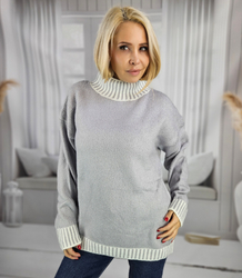 Warm and cozy women's striped sweater autumn winter KEIRA