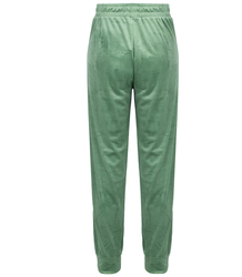 Velour sweatpants tied with decorative V WIKI