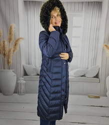 Long quilted winter warm coat with hood ARCTICA jacket