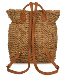 Backpack boho braided straw summer stylish for summer 