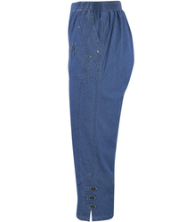 RYBACZKI Cienkie spodnie JEANS za kolano