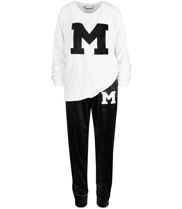 Women's velor tracksuit set Warm M MIA print