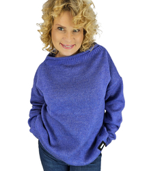 Warm women's oversize sweater boat neckline MARLENA