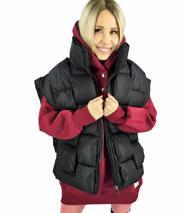 Women's Sleeveless Warm Short Quilted Vest ADA