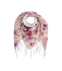 Women's scarf with floral pattern 100x100