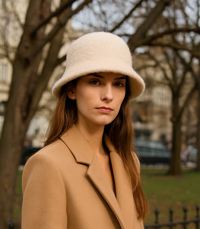 Women's hat made of soft teddy fabric