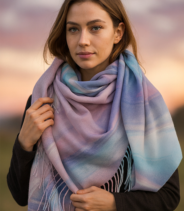 Kobieca chusta z eleganckim wzorem 100x100