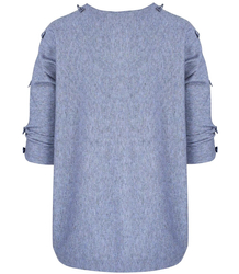 Women's sweater with bows and crystals MATYLDA