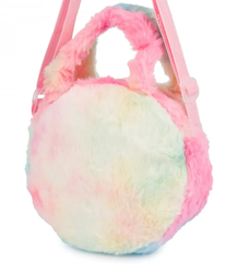 Children's round plush bag with smiley face Round