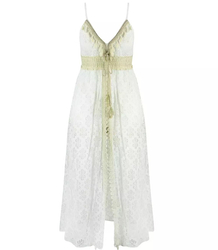 Slit maxi dress with shorts