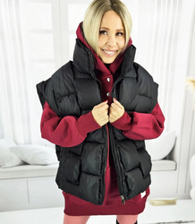Women's Sleeveless Warm Short Quilted Vest ADA