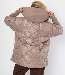 Winter jacket with decorative welts oversize DIAMOND