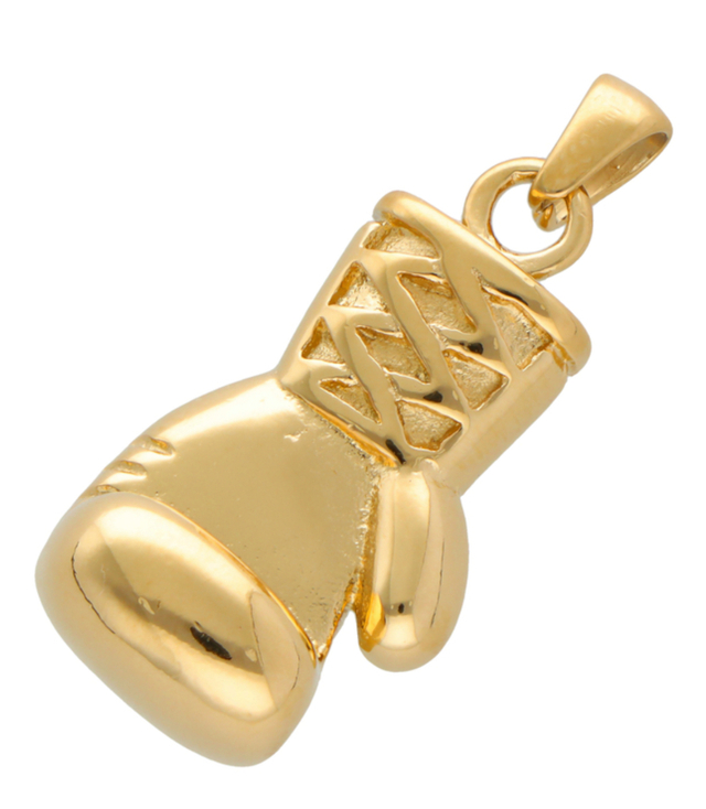 Gold metal boxing glove pendant. Gift