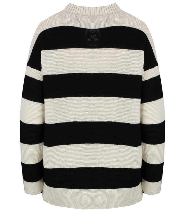 Warm and cozy women's sweater with wide stripes ZEFIRA