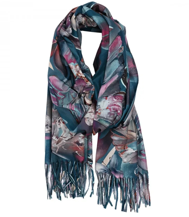 Scarf Scarf tassel warm butterflies soft smooth 180x70 cm