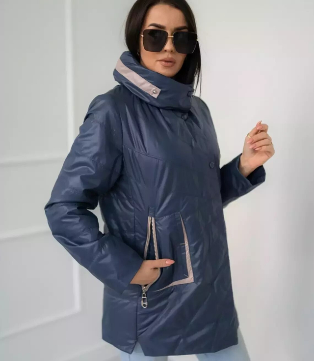 Women's transitional jacket with a fashionable hood MAGDA