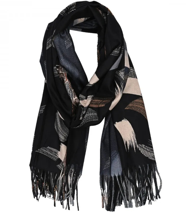 Shawl Scarf tassel warm abstract soft smooth 180x70 cm