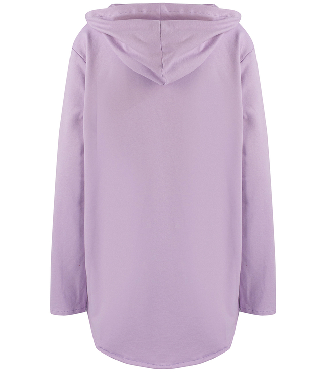 One-color basic women's thin sweatshirt with hood ZEFIRA