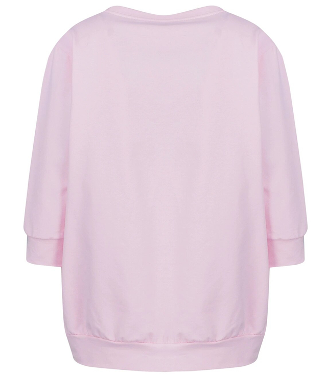 Thin cotton boxy sweatshirt neckline MINIE