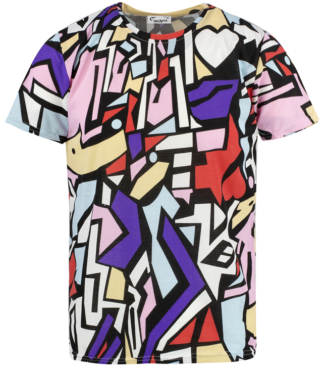 Men's t-shirt, short sleeve, colorful print